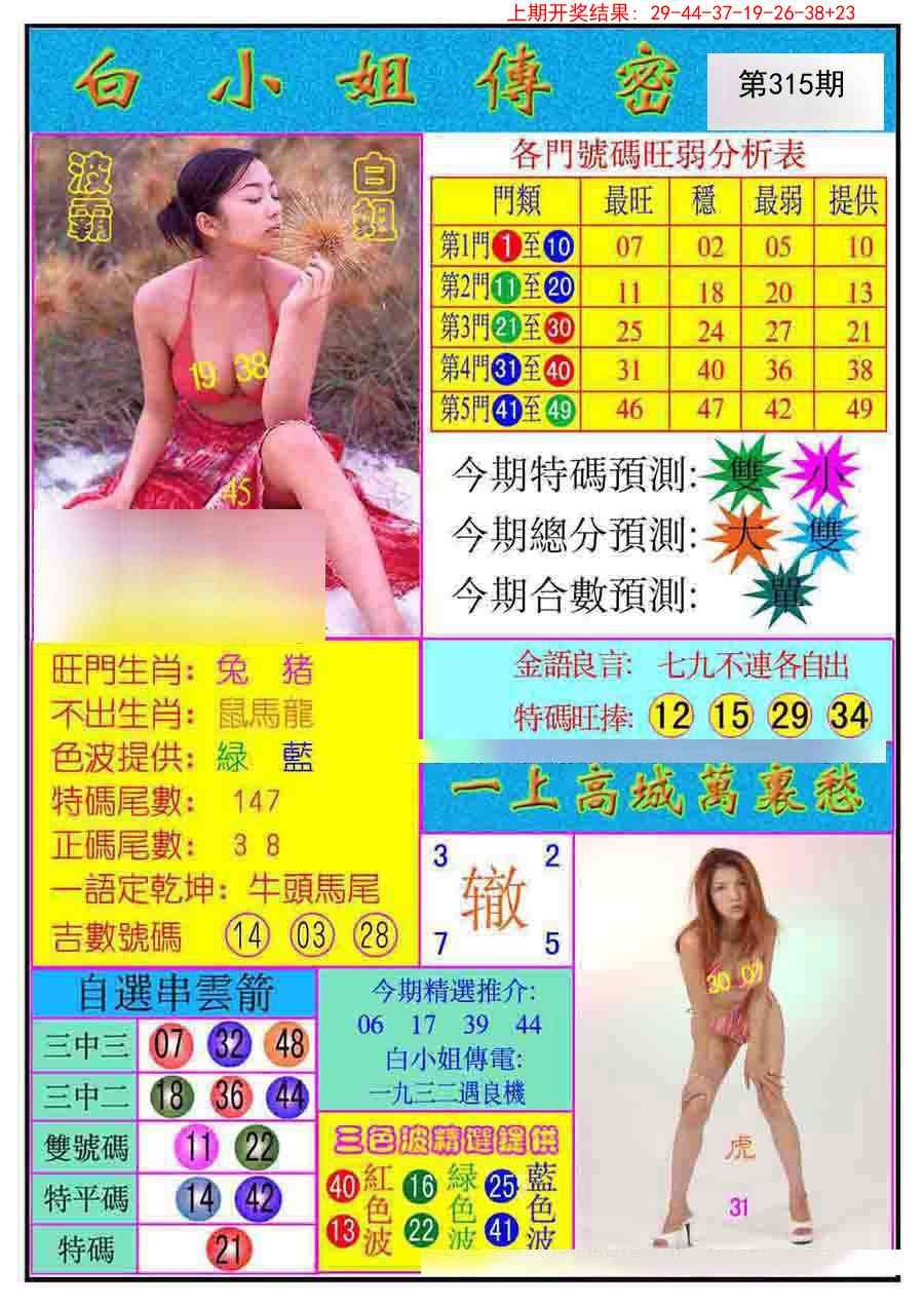 2025315期：白小姐密报，描绘2025资料免费大全玄机:今期生肖三七开;解析2025最新资料免费大全6肖12码：【虎龙蛇羊鸡猪,4-6-10-11-13-16-20-36-37-38-43-45】