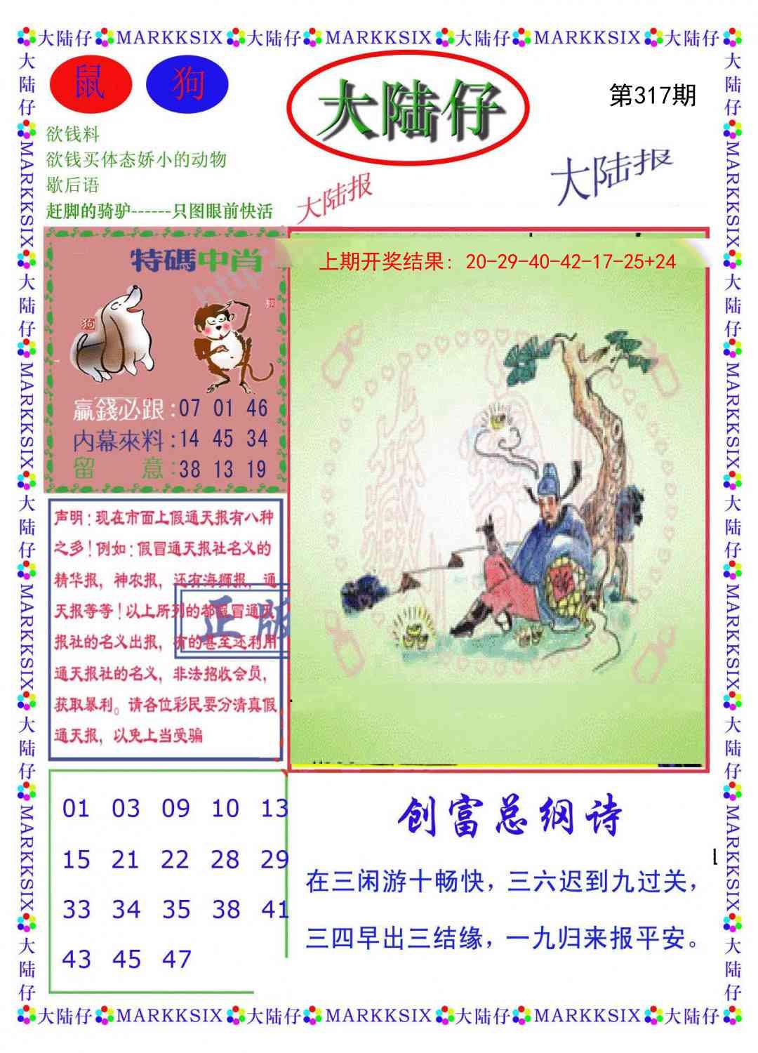 2025317期：澳门大陆仔，描绘2025新澳门冷码表玄机:十年寒窗将过去;解析2025新澳门天天精准谜语5肖10码：【兔龙蛇马鸡,2-6-10-12-20-21-27-31-35-47】