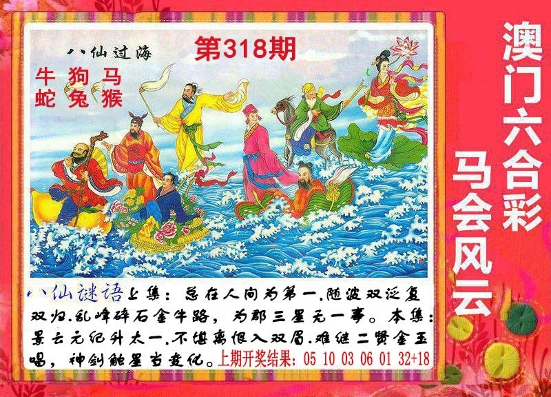 2025318期：八仙过海图，描绘2025全年免費資料玄机:红蓝特码送大家;解析2025最全免费正版大全3肖6码：【鼠兔猴,1-12-20-26-31-37】