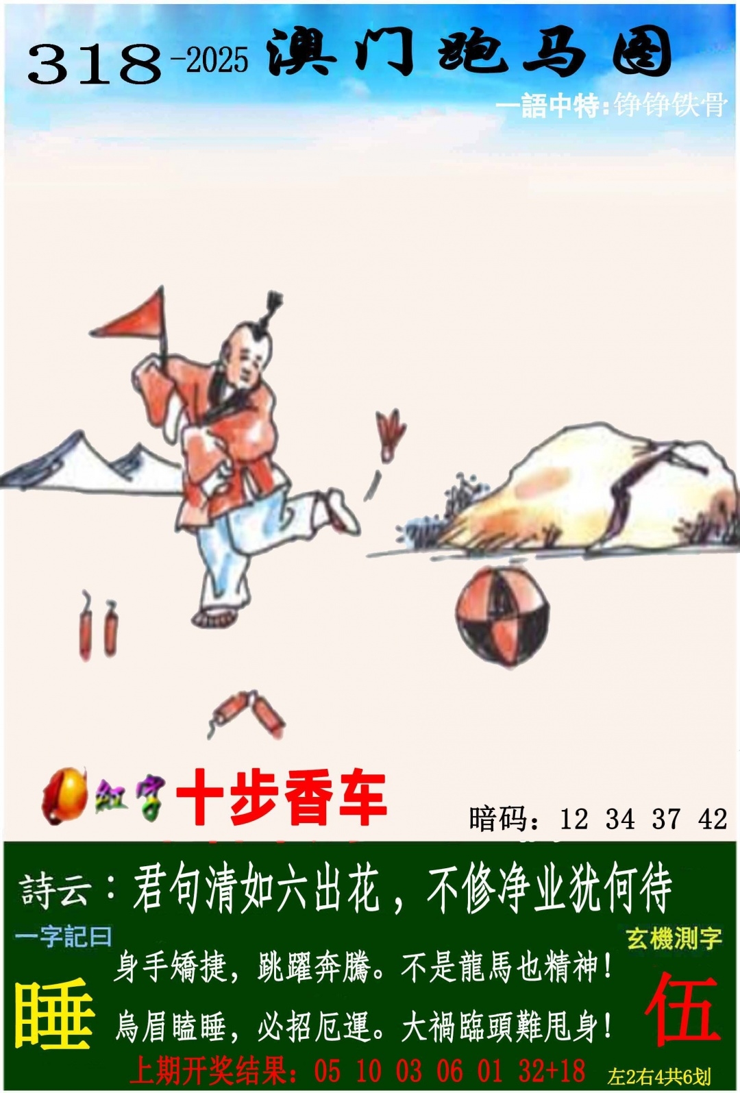 2025318期：澳门跑马图，描绘2025新澳门冷码表玄机:红蓝特码送大家;解析118一一澳门图库3肖6码：【鼠兔猴,1-12-20-26-31-37】