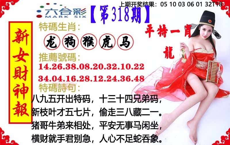 2025318期：澳门女财神，描绘2025新澳门冷码表玄机:红蓝特码送大家;解析2025新澳门历史记录查询3肖6码：【鼠兔猴,1-12-20-26-31-37】