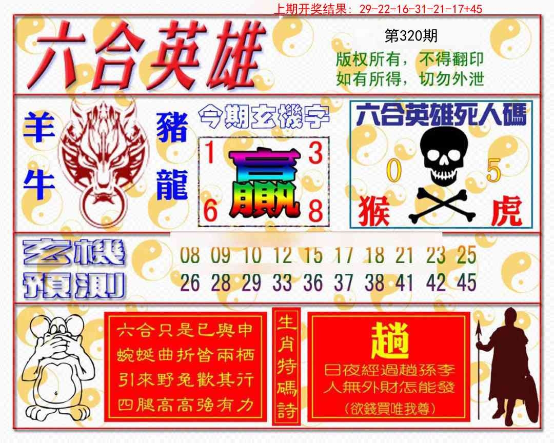 2025320期：六合英雄报，描绘2025最新免费资料玄机:欲钱买最珍贵的动物(猴狗);解析2025最新免费资料犬全4肖8码：【牛龙蛇鸡,6-17-21-27-38-45-47-49】