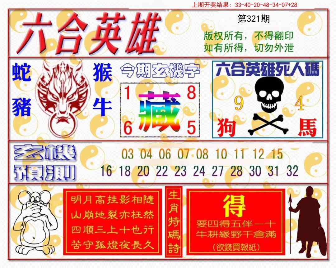 2025321期：六合英雄报，描绘2025最新免费资料玄机:二五相合一七开;解析2025最全免费资料大全3肖6码：【兔鸡猪,2-3-12-13-24-29】