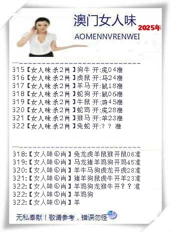 2025322期：澳门女人味，描绘2025年新澳门资枓大全玄机:绿树红果丰收期;解析2025新澳门历史记录查询3肖6码：【牛兔龙,30-34-36-37-40-45】