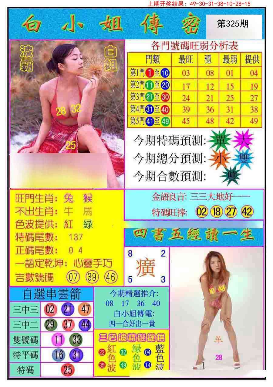 2025325期：白小姐密报，描绘2025资料免费大全玄机:欲钱买大年初一 (龙羊);解析2025最新资料免费大全5肖10码：【鼠牛虎龙猪,9-22-27-30-31-36-38-42-43-44】