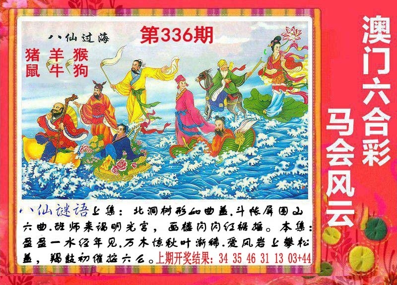 2025336期：八仙过海图，描绘2023年今晚香港开玄机:今期生肖最忠心;解析2025资料免费大全6肖12码：【虎兔龙猴鸡猪,1-2-8-17-20-27-34-35-44-45-46-47】