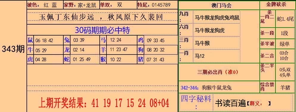 2025343期：30码中特图，描绘2025正版免费料大全玄机:一九梅花报春红;解析王中王COM码中特5肖10码：【虎蛇猴鸡猪,1-5-7-15-19-26-31-36-46-49】