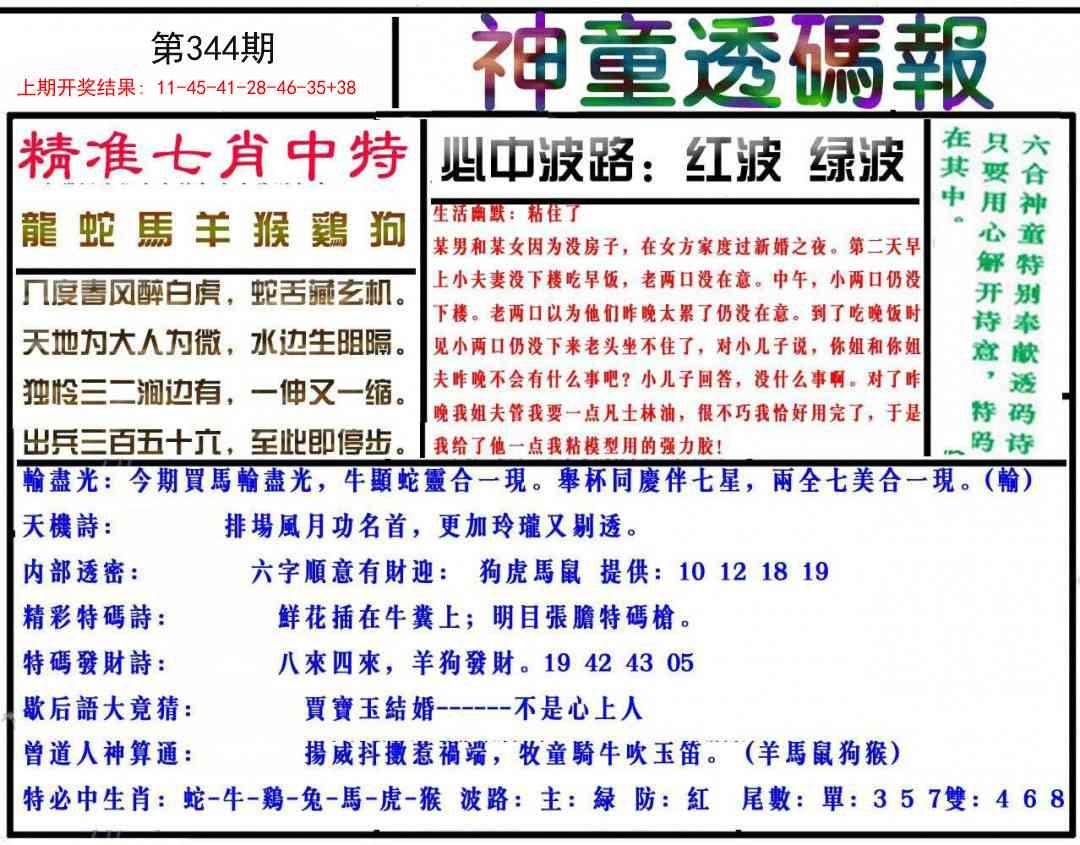 2025344期：神童透码报，描绘2025新澳门天天开好彩大乐透号码玄机:红波兰波两个样;解析2025新澳门天天开好彩大乐透开奖号码1新奥3肖6码：【兔猴鸡,2-7-13-15-36-42】