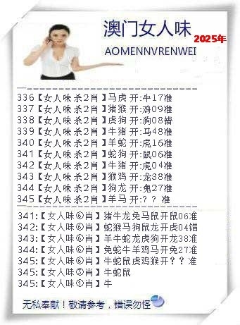 2025345期：澳门女人味，描绘2025年新澳门天天开好彩玄机:今期难过美人关;解析2025今天晚上澳门开什么6肖12码：【兔龙蛇马猴猪,1-2-10-14-15-19-23-29-34-36-43-45】